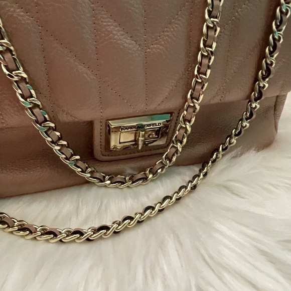 KARL LAGERFELD PARIS
Leather Flap Shoulder Bag - Picture 3 of 14